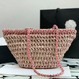 デザイナーチェーンバッグかぎ針編みの小さなショッピングバッグ10Aミラー品質のショルダーバッグボックスC053