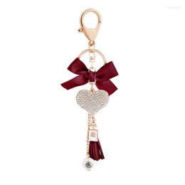 Keychains Easya 2023 Fashion Diamond Love Pearl Keychain Backpack Ladies Accessories Luxury Quality Jewelry Wholesale