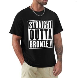 Men's Polos STRAIGHT OUTTA BRONZE V T-Shirt Aesthetic Clothes Summer Funny T Shirts For Men