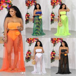 Womens Clothes Casual Dress Mesh Two Piece Set Swimdress Summer Sexy Party Beach Swimwear For Women