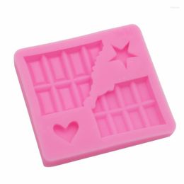 Baking Moulds Chocolate Fondant Cake Mold Five-Pointed Star Long Plaid Waffle Relief Digital Three-Dimensional Love Silicone Mould 15-448