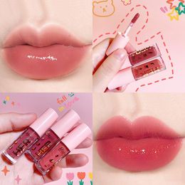 Lip Gloss Mirror Glaze Moisturiser Watery Waterproof Lasting Liquid Lipstick Non-stick Cup Korean Tint Makeup For Women