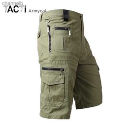 Cargo Shorts Summer Men Pant Casual Mulit-Pocket Beach Shorts Cotton Trousers Overalls Hiking Pants Plus Size S-5Xl Men's WearL230519