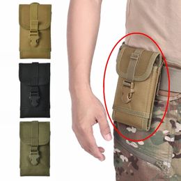 Taktik Askeri Molle Pouch Telefon Belt Çantası Açık Düz Çapa Aksesuar Yürüyüş Ordusu Seyahat Naylon Bel Paketi EDC Çantası