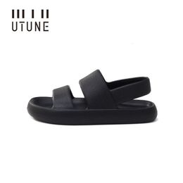 Men s UTUNE Sandals Summer Platform Shoes Women Beach Outside EVA Slippers Man Soft Thick Sole Non slip Indoor Slides Co Sandal Shoe Outide Slipper lip Slide