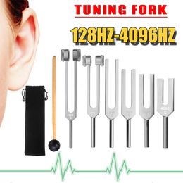 Back Massager 128Hz 256Hz 512Hz 1024Hz 2048Hz 4096Hz Neurological Chakra Tuning Fork Hammer Tool for Sound Healing Therapy 230518