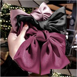 Hair Clips Barrettes 2021 New Arrival Big Bows Women Girls Headband Fashion Korean Sweet Hairs Accessories Drop Delivery J Dhgarden Dhesl
