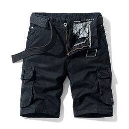 Men's Shorts Summer Cargo Short Men Fashion Casual Shorts Mens Military Cargo Pocket Pants Cotton Male Tactical Shorts No Belt Plus Size 230519