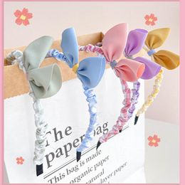 Hair Accessories Children's Hoop Fresh Fold Little Girl Pearl Bundle Plaid Non-Slip Pressure Hairpin Princess Bow Headband