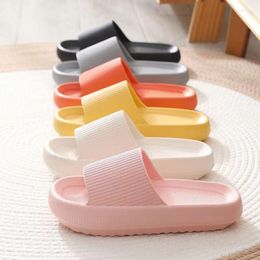 Slippers 2023 Summer Women Home Concise Sandals Soft Comfortable Anti-skid Thick Soled Bathroom Fashion Slides