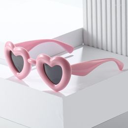 Sunglasses Punk Hip Hop Party Love Heart Shape Women Fashion Sun Glasses Shade Candy Colour Eyewear 2023