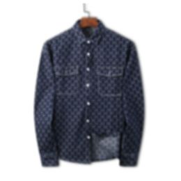 Men's Jackets G Designer Coats Denim Jacquard letter paris colpus front pocket paris Lapel Neck blue M-3XL