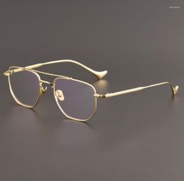 Sunglasses Frames Japanese Handmade Pure Titanium Eyeglasses Frame Retro Men Optical Eyewear Top Quality Prescription Vintage Glasses Women