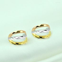 Hoop Earrings For Women S925 Coloured Gold-Plated Sterling Silver Ear Clip Simple Colour Earmuff Light Luxury High-Profile Figur