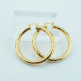 Hoop Earrings 5 Style Women Yellow Gold Colour Round Big Small