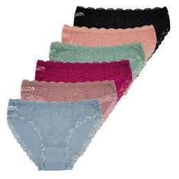 Women's Panties 89586 Ladies Panties Sexy M-XL Low-rise Underwear Soft Underpants 5 PCSSet Solid Colour Lace Transparent Women Cotton Briefs 230518