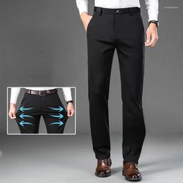 Men's Suits Brand Mens Suit Trousers High Waist Straight Men Quality Loose Pants For Male Casual Man Classic Business Pant E46