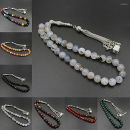 Strand Islamic Tasbih Muslim Rosary Beads 33 Prayer For Men Bracelet Accessory Natural Stone Agates Handmade Turkey Gift