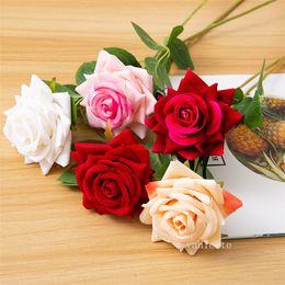 Decoration flowers flannelette Simulated rose home Wedding background wall layout Artificial flowers LT453