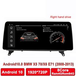 8 Core Car Android Auto Radio Carplay For BMW X5-X6 E70 E71 E72 Player Multimedia Screen Navigation GPS Right Hand Drive