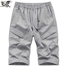 Summer Cotton Cargo Tactical Beach Short Men Streetwear Multi-Pocket Casual Work Shorts For Gym Joggers Sports Military PantsL230519