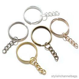 Keychains Key Ring Key Chain Ring Size Fashion Gold Colours Silver 50mm Long Round Keychain Keyrings