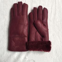 - High Quality Ladies Fashion Casual Leather Gloves Thermal Gloves Women's wool gloves in a variety of colors243b