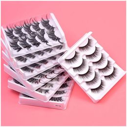 False Eyelashes 5 Pairs Mink Lashes For Eyelash Extension Natural Long Wispy Curl Lash Individual