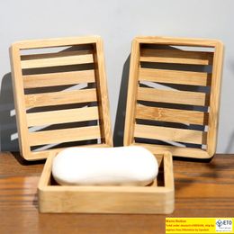 Handmade Biodegradable Bathroom Top Quality Natural Wooden Soap Dish Bamboo Soap Dishes Holder