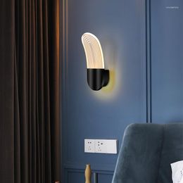 Wall Lamps Modern Nordic Art Black Gold Bedside Lamp Mirror Bathroom Bedroom Indoor Decor Lighting Decorations