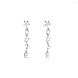 Dangle Earrings Letter Cute Tassel Style Star Drop For Female Women Stainless Steel Pendant Earring Wedding Party Lady Wife Gift 2023