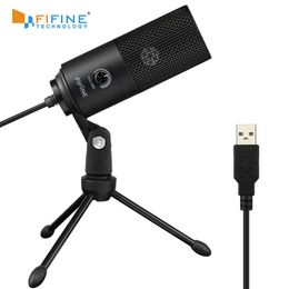 Microphones Fifine Metal USB Condenser Recording Microphone For Laptop Windows Cardioid Studio Vocals Voice Over VideoK669 230518