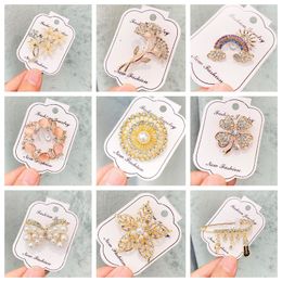Luxury Crystal Brooches Luxury Vintage Geometric Brooch Pin Suit Clothing Jewellery Ornament Multifunction Anti Exposure Brooches