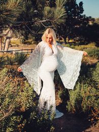 新しいセクシーなマタニティ写真小道具のドレス写真撮影のためのマタニティガウンセクシーな白人女性妊娠ドレス
