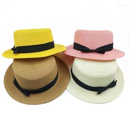 Wide Brim Hats For Women Man Hat Summer Sun Vintage Fashion Bow Top Beach Straw Holiday Travel Panama Chapeu Feminino Eger22