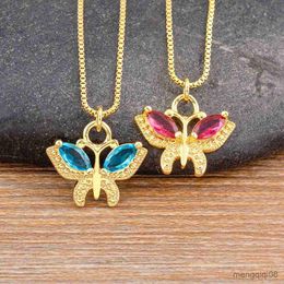 8 Colors Fashion Korea Style New Butterfly Pendant Necklace Gift For Girl Cute Lovely Neck Jewelry Wholesale