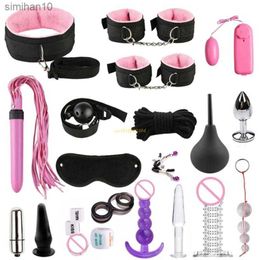 Adult Toys Erotic Bed Restraints Sex Toys Couples Flirt Bondage Kit Fetish Sm Game Set Sex Cosplay Supplies Masturbator Drop Shipping L230519