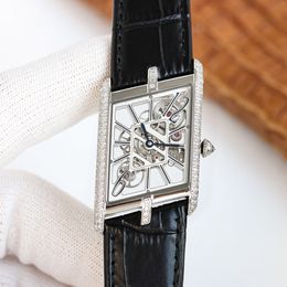 Watch Mens Watch diamond hollow watch Automatic Mechanical Watches Designer Sapphire Leather Strap Waterproof 47mm