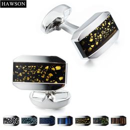 Cufflinks For Men with Gift Box, Handmade with Dichroic glass, Match Suits Cuffs Daily Use Dress for Men and Businessmen