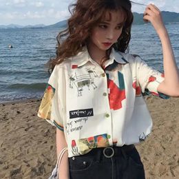 Women's Blouses & Shirts Chic Angel Lolita Blouse Tops White Button Up Shirt Women Chiffon Summe Thin Girls Teenage Bluzki Damskie LetnieWom