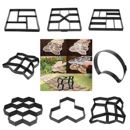 Other Garden Supplies Path Paving Mould Home Garden Floor Road Concrete Stepping Stone Path Mold Patio Maker Reusable DIY Plastic Paving Tool G230519