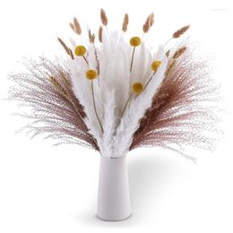 Decorative Flowers 70pcs Wedding Decoration Fluffy Natural Fleurs Deco Mariage Pampas Grass Tails Dried Bouquet Boho Home Decor