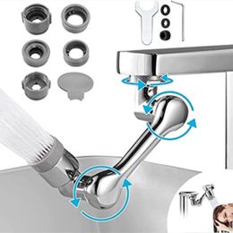 Other Faucets Showers Accs Robotic Arm Kitchen Faucet Aerator 1080° Rotation Extender Adapter Splashproof Swivel Water Saving Plastic Faucet Spray Head 230518