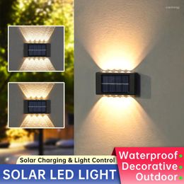 Wall Lamps Solar Outdoor Courtyard Lighting Yard Garden Decoration Waterproof Led Light For Street Landscape Balcony Decor Lamp