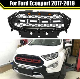 Auto ABS Mask Grill Modified Front Upper Bumper Cover Grills Racing Grille Cover Exterior Fit For Ford Ecosport 2017-2019