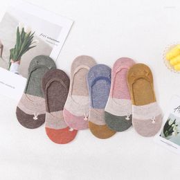 Women Socks 1Pair Summer Polyester And Cotton Breathable Ankle Boat Sports Solid Color Comfortable 2023