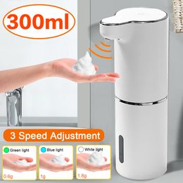 Liquid Soap Dispenser Foam Soap Dispenser Automatic Touchless Sensor USB Smart Foam Machine 300ML Infrared Liquid Soap Dispenser Pump Hand Sanitizer 230518