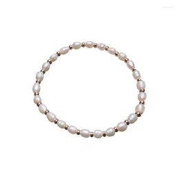 Strand Oval Pearl Bracelet Tandem Stretch Bracelets & Bangles Gift Women Wedding Fine Jewellery