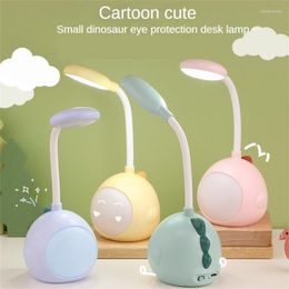 Table Lamps LED Mini Lamp Eye Protection Cartoon USB Rechargeable Portable Reading Student Dormitory Bedside Night Kids Gift