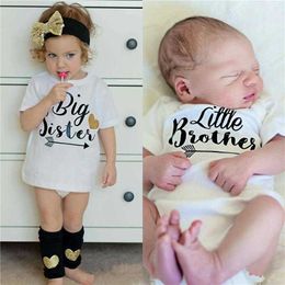 Family Matching Outfits Family matching clothes Brother sisters summer T-shirt baby boy jumpsuit little boy tights big girl T-shirt summer children's top G220519